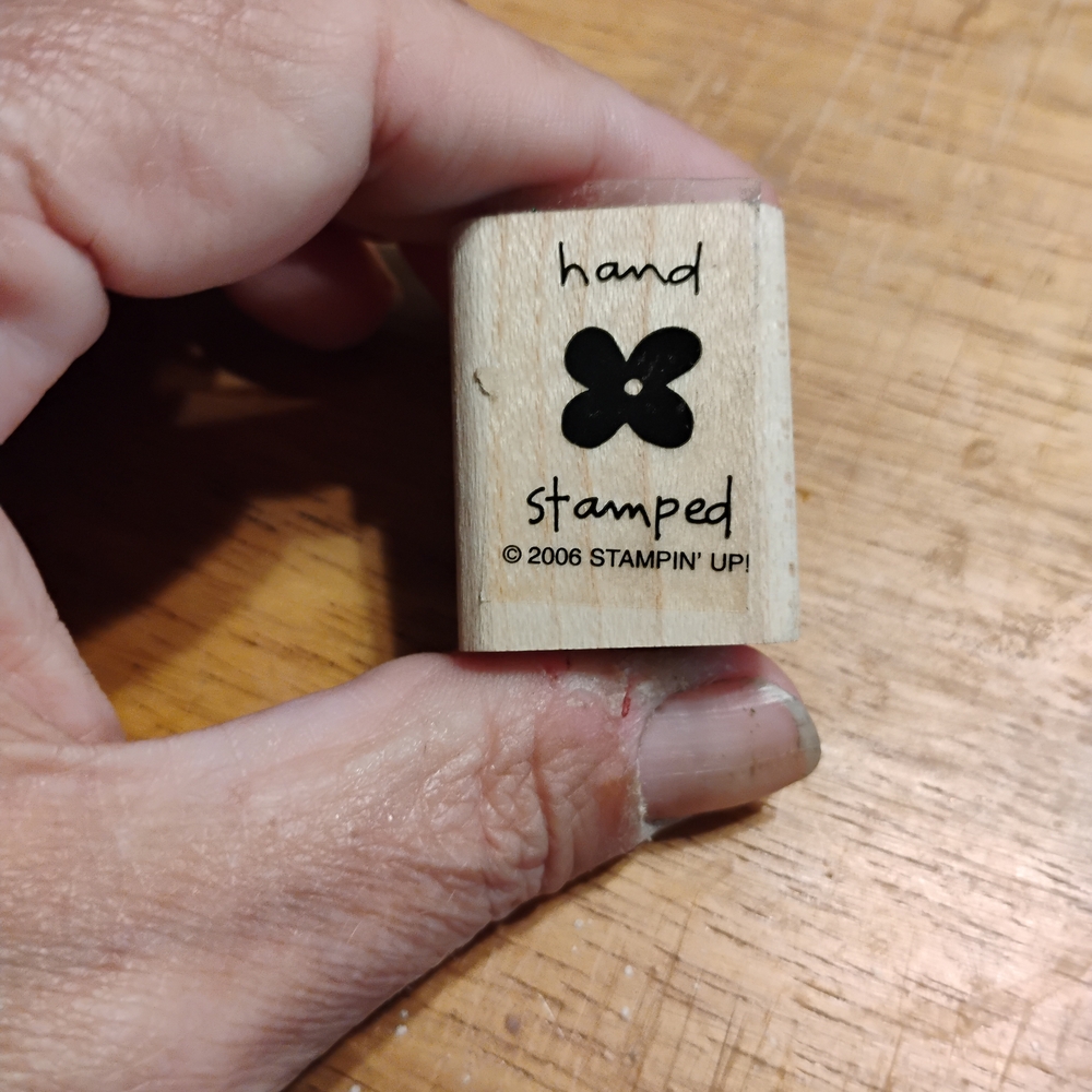 Stampin' Up! Black Floral Hand Stamp
